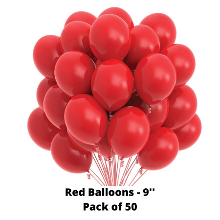 Regal Balloons - Red, 9'', Pack of 50