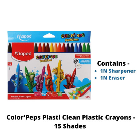 Maped Color'Peps Plasticlean Crayons 