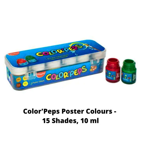 Maped Color'Peps Poster Colours - 15 Shades, 10 ml (827015)