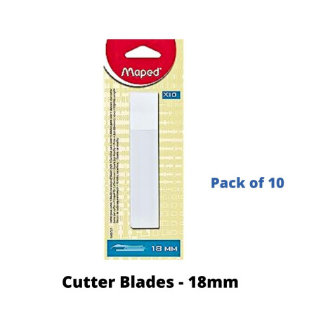 Maped Cutter Blades - 18 mm, Pack of 10 (640721)