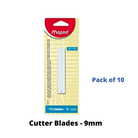 Maped Cutter Blades - 9 mm, Pack of 10 (640717)