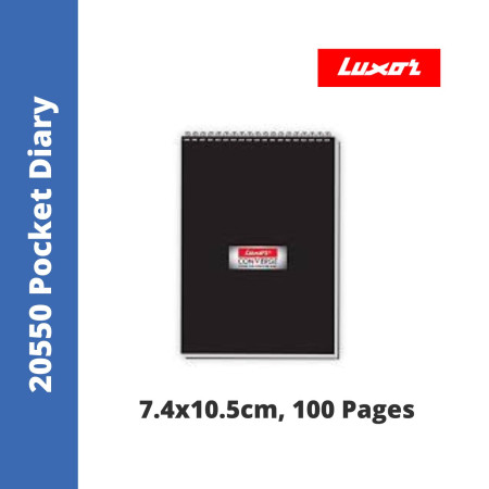 Luxor 20550 Pocket Diary, 7.4x10.5 cm, 100 Pages