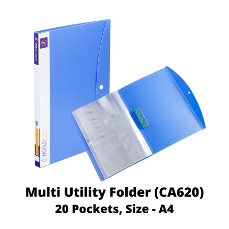 WorldOne Multi Utility Folder - A4, 20 Pockets (CA620)