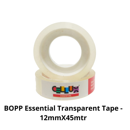 Cellux BOPP Essential Transparent Tape - 12mmX45mtr