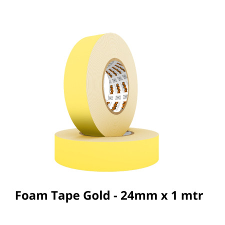 Cellux Double Sided Foam Tape (Gold) - 24mmX1mtr