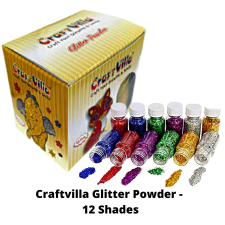 Craftvilla Glitter Powder - 12 Shades