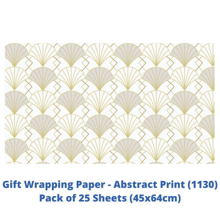 Gift Wrapping Paper - Abstract Print, Pack of 25 Sheets (1130)