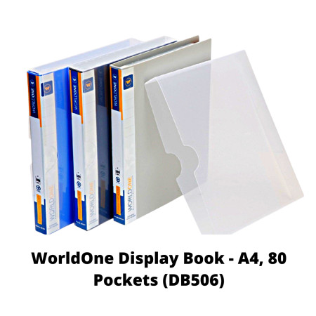 WorldOne Display Book - A4, 80 Pockets (DB506)