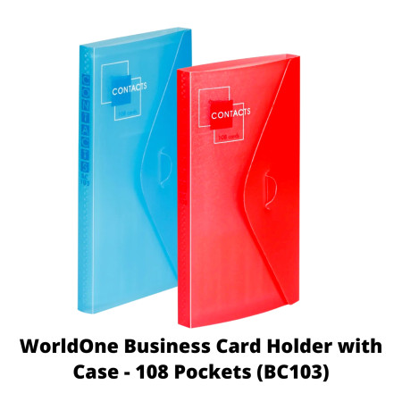 WorldOne Business Card Holder with Case - 108 Pockets (BC103)