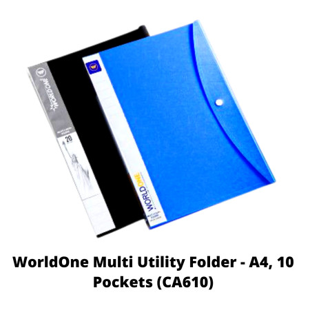 WorldOne Multi Utility Folder - A4, 10 Pockets (CA610)