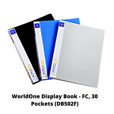 WorldOne Display Book - FC, 30 Pockets (DB502F)