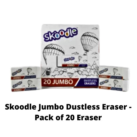 Skoodle Jumbo Dustless Eraser - Pack of 20 Eraser (SK10454)