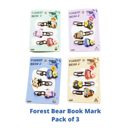 Forest Bear Book Mark - Pack of 3 (39400)