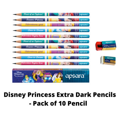 Apsara Disney Princess Extra Dark Pencils - Pack of 10 Pencil MRP Rs. 100