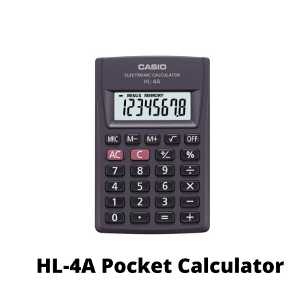 Casio HL- 4A Electronic Pocket Calculator - New