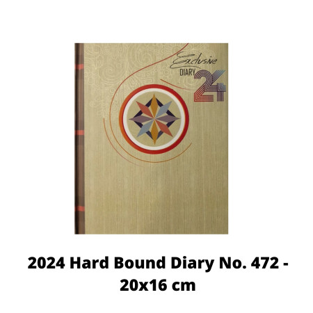 2024 Signature Hard Bound Diary No. 472 (20x16 cm)