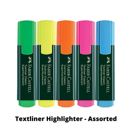 Faber Castell Textliner Highlighter - Assorted 5 Shades
