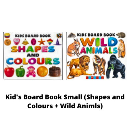 Kid's Board Book Small (Shapes and Colours + Wild Animls)