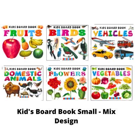 Kid's Board Book Small - Mix Design ( Pack of 6 )