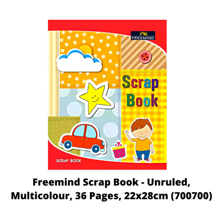 Freemind Scrap Book - Unruled, Multicolour, 36 Pages, 22x28cm (700700)