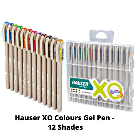 Hauser XO Colours Gel Pen - 12 Shades