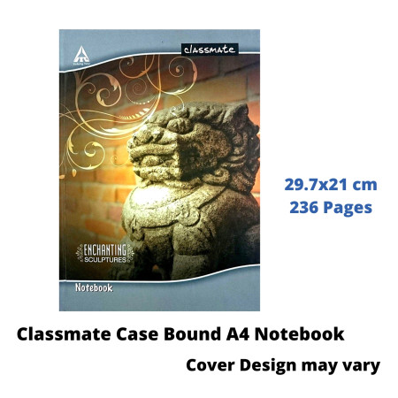 Classmate Case Bound A4 Register - 236 Pages, 29.7x21 cm (02000986) - New