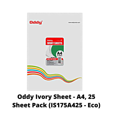 Oddy Ivory Sheet - A4, 25 Sheet Pack (IS175A425 - Eco)