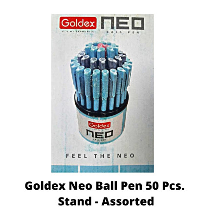 Goldex Neo Ball Pen 50 Pcs. Stand - Assorted