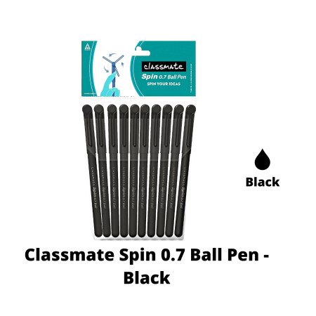 Classmate Spin 0.7 Ball Pen - Black (4030504)