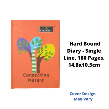 Freemind Hard Bound Diary - Single Line, 160 Pages, 14.8x10.5 cm (700874)
