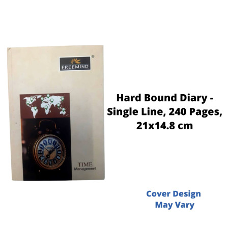 Freemind Hard Bound Diary - Single Line, 240 Pages, 21x14.8 cm (700807)