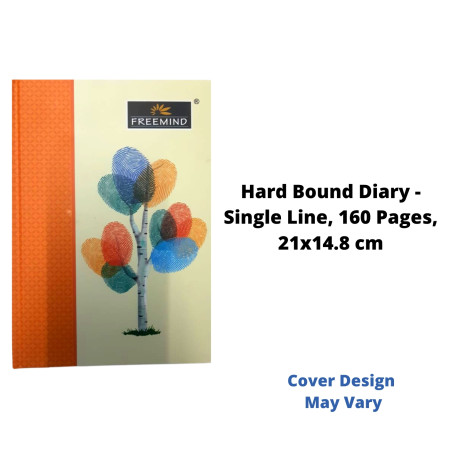 Freemind Hard Bound Diary - Single Line, 160 Pages, 21x14.8 cm (700806)