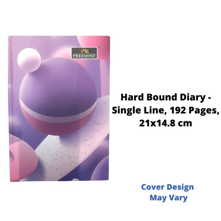 Freemind Hard Bound Diary - Single Line, 192 Pages, 21x14.8 cm (700805)