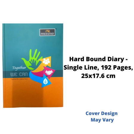 Freemind Hard Bound Diary - Single Line, 192 Pages, 25x17.6 cm (700836)