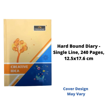 Freemind Hard Bound Diary - Single Line, 240 Pages, 12.5x17.6 cm (700877)