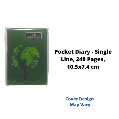 Freemind Pocket Diary - Single Line, 240 Pages, 10.5x7.4 cm (700809)