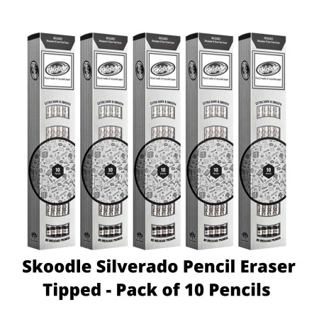 Skoodle Silverado Pencil Eraser Tipped - Pack of 10 Pencils (SK50141)