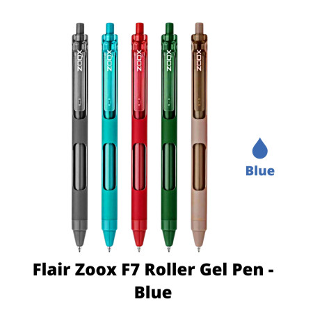 Flair Zoox F7 Roller Gel Pen - Blue