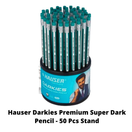 Hauser Darkies Premium Super Dark Pencil - 50 Pcs Stand