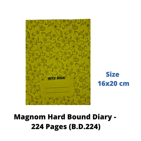 Magnom Hard Bound Diary - 224 Pages (B.D.224)