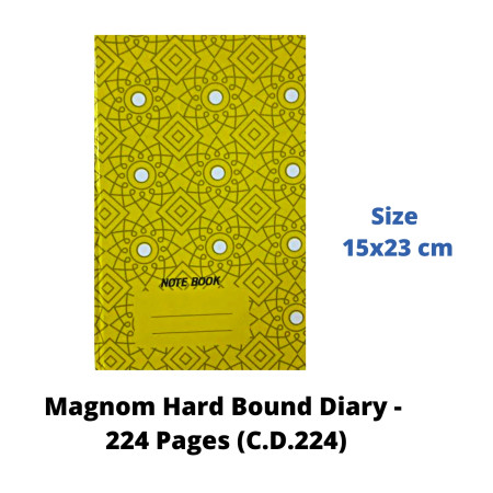Magnom Hard Bound Diary - 224 Pages (C.D.224)