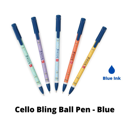 Cello Bling Ball Pen - Blue