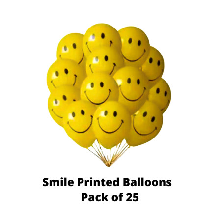 Regal Smile Printed Balloons - Pack of 25