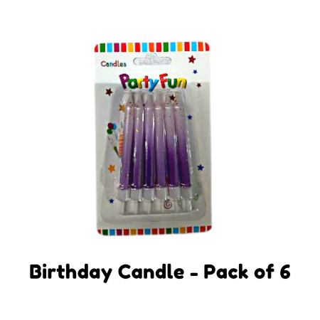 Birthday Candle - Pack of 6