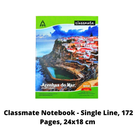 Classmate Notebook - Single Line, 172 Pages, 24x18 cm (01660016)
