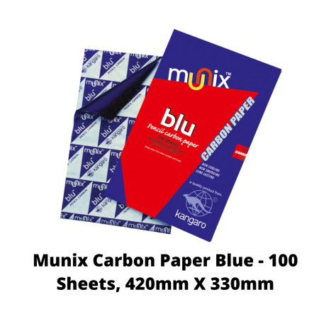 Munix Carbon Paper Blue - 100 Sheets, 420mm X 330mm