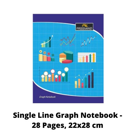 Freemind 1mm, Single Line Graph Notebook - 28 Pages, 22x28 cm