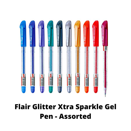 Xtra Sparkle Glitter Gel 10 Colours Xtra Sparkle Gel Pen by Flair, Other