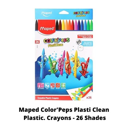 Maped Color'Peps Plasti Clean Plastic Crayons - 26 Shades (862526)