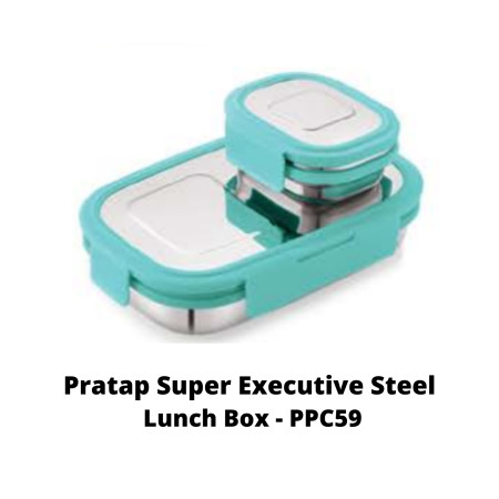 Pratap Super Executive Steel Lunch Box - PPC59